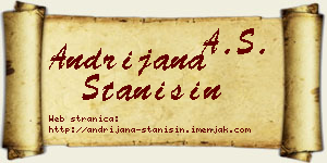 Andrijana Stanišin vizit kartica